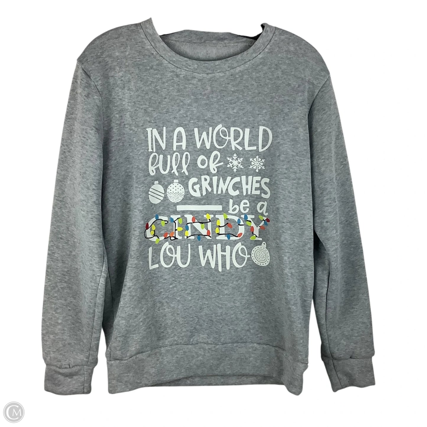 Sweatshirt Crewneck By Clothes Mentor In Grey, Size: M