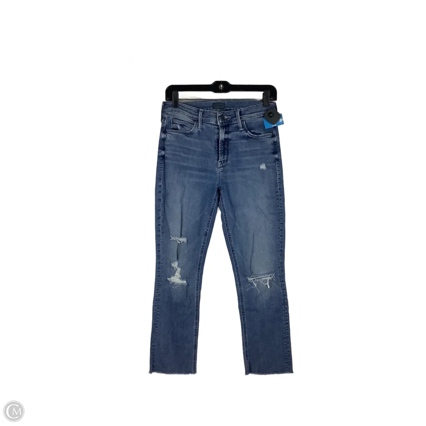 Jeans Straight By Mother In Blue Denim, Size: 6