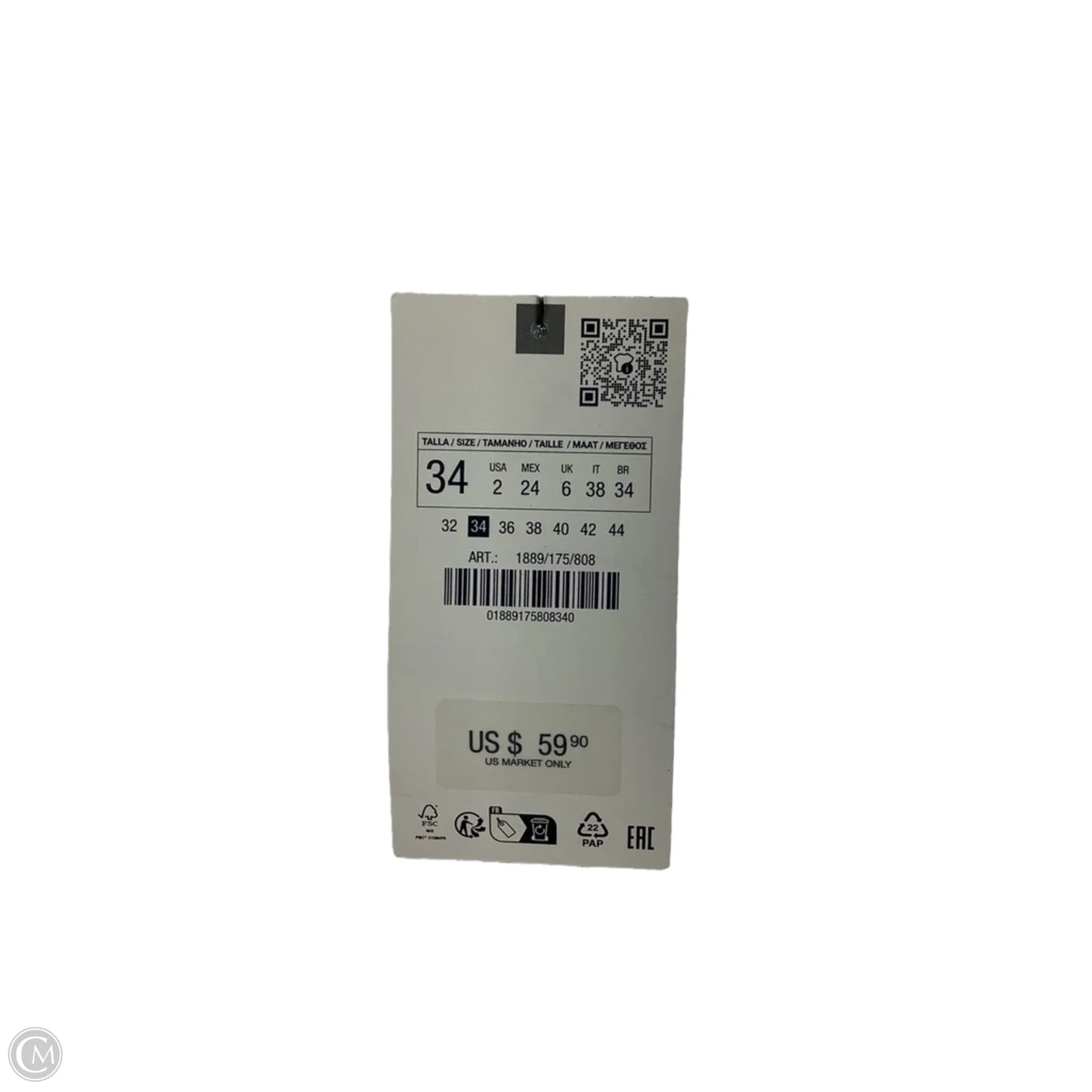 Pants Other By Zara In Silver, Size: 2