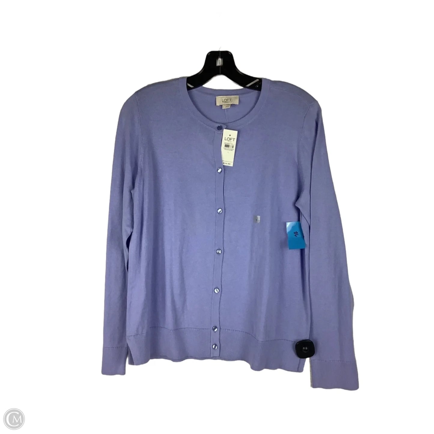 Cardigan By Loft In Purple, Size: L