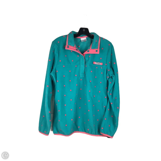 Jacket Fleece By Columbia In Polkadot Pattern, Size: L