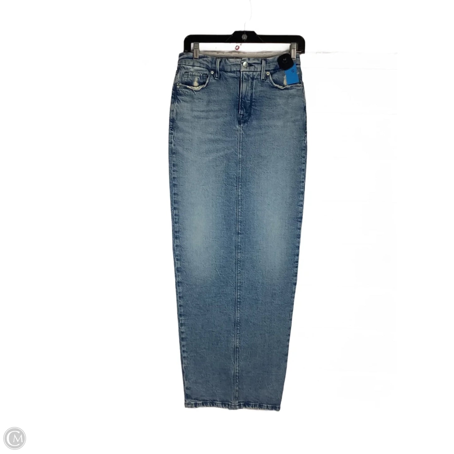 Skirt Maxi By Good American In Blue Denim, Size: 2