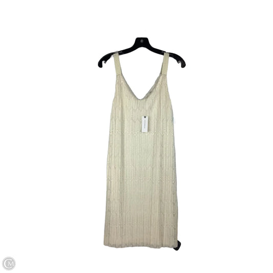 Dress Party Midi By Anthropologie In Cream, Size: 6