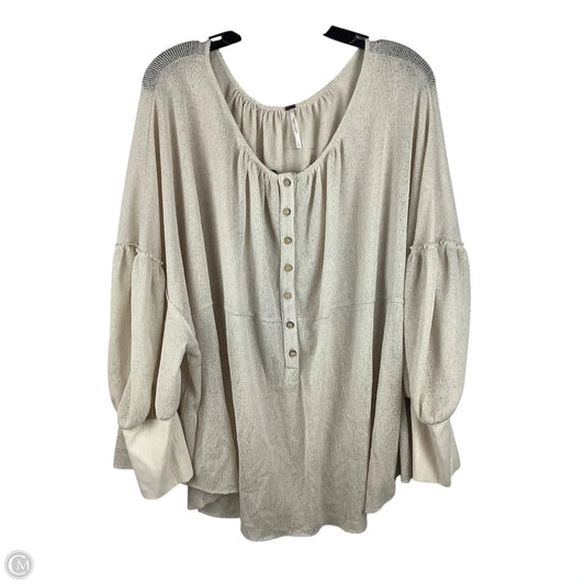 Top Long Sleeve By Free People In Cream, Size: L