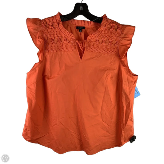 Top Short Sleeve By Talbots In Orange, Size: Xl
