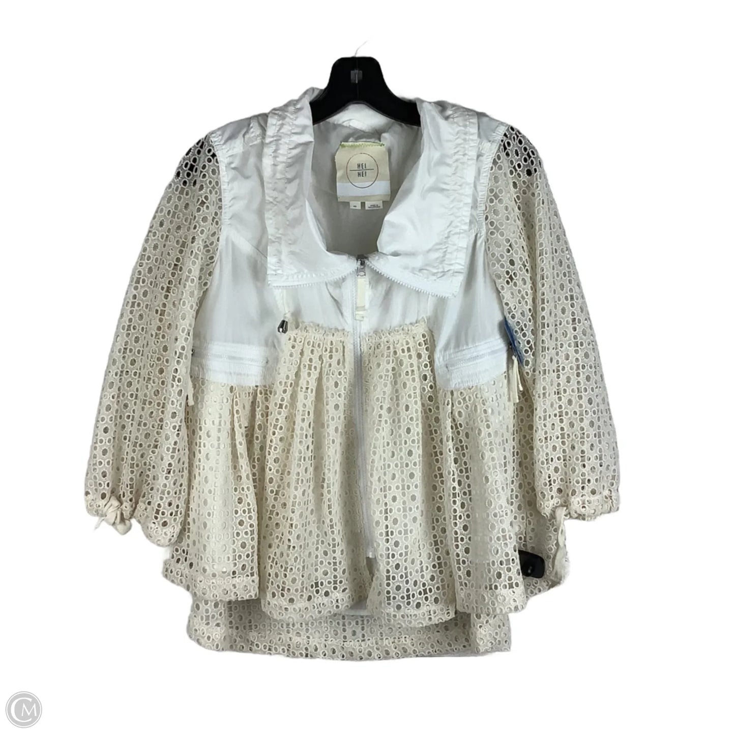 Jacket Windbreaker By Anthropologie In Cream, Size: Xs