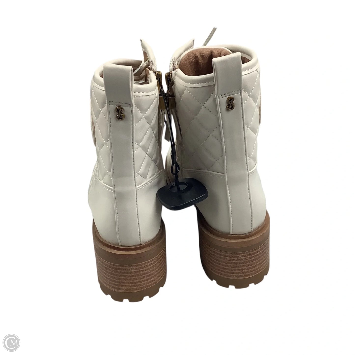 Boots Ankle Heels By Sam And Libby In Cream, Size: 9