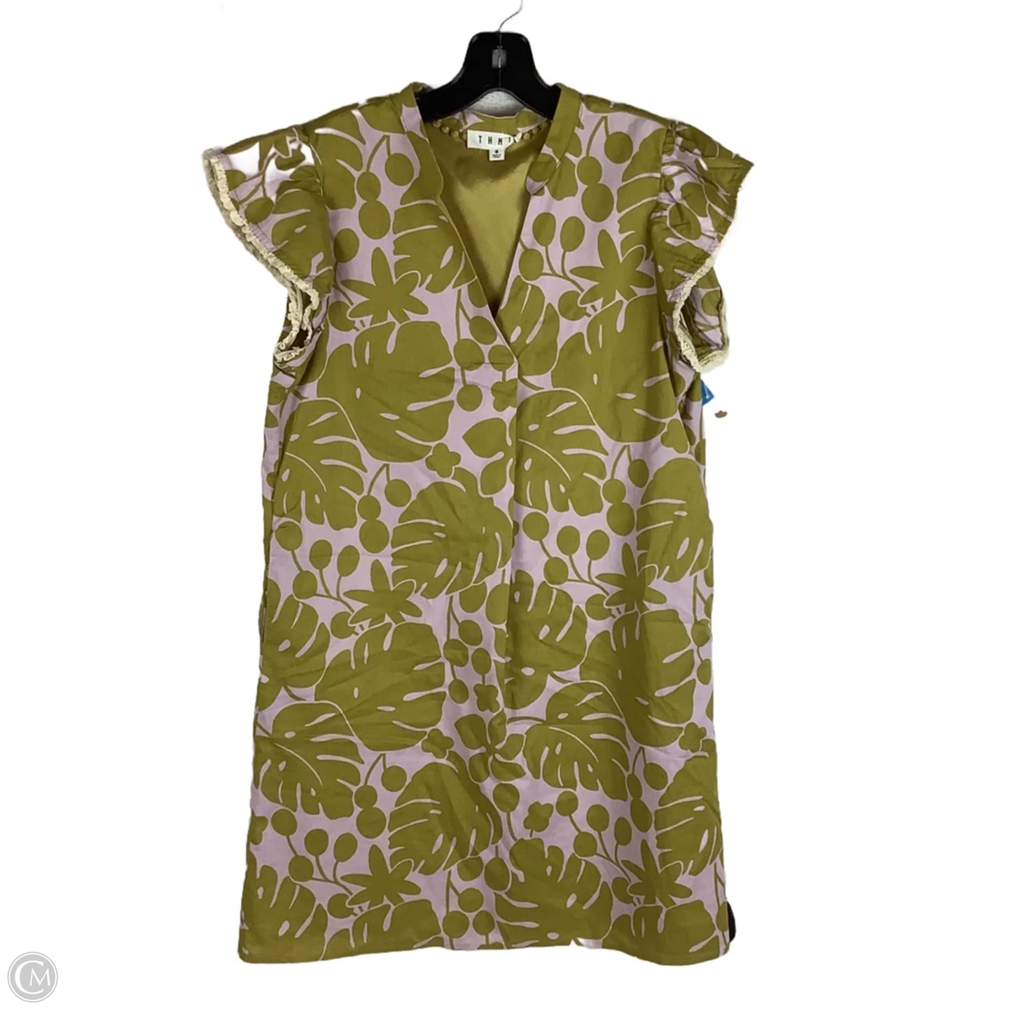 Dress Casual Short By Thml In Green & Purple, Size: M