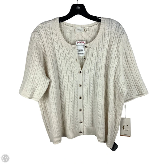 Sweater Cardigan By Cyrus In Cream, Size: Xl