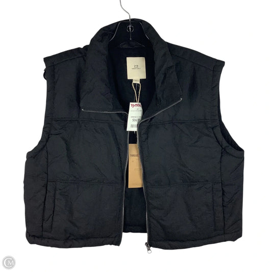 Vest Puffer & Quilted By Thread And Supply In Black, Size: L