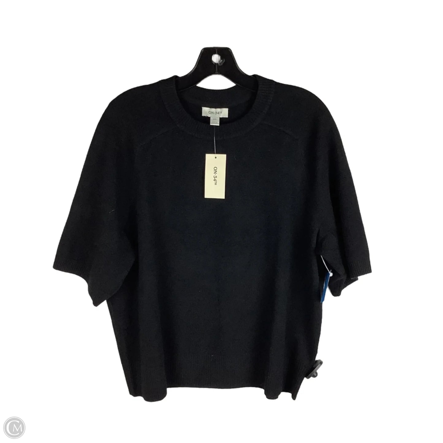 Sweater Short Sleeve By On 34th In Black, Size: Xxl
