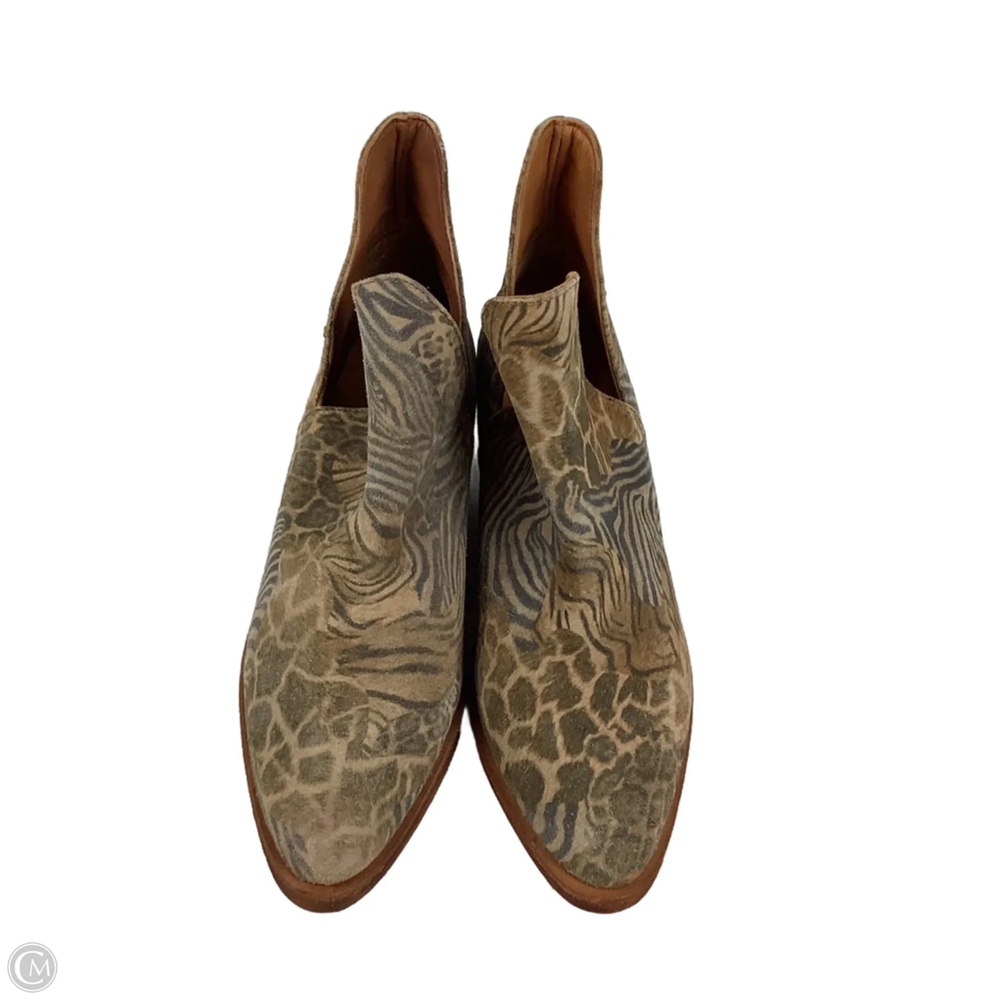 Boots Ankle Heels By Free People In Animal Print, Size: 36