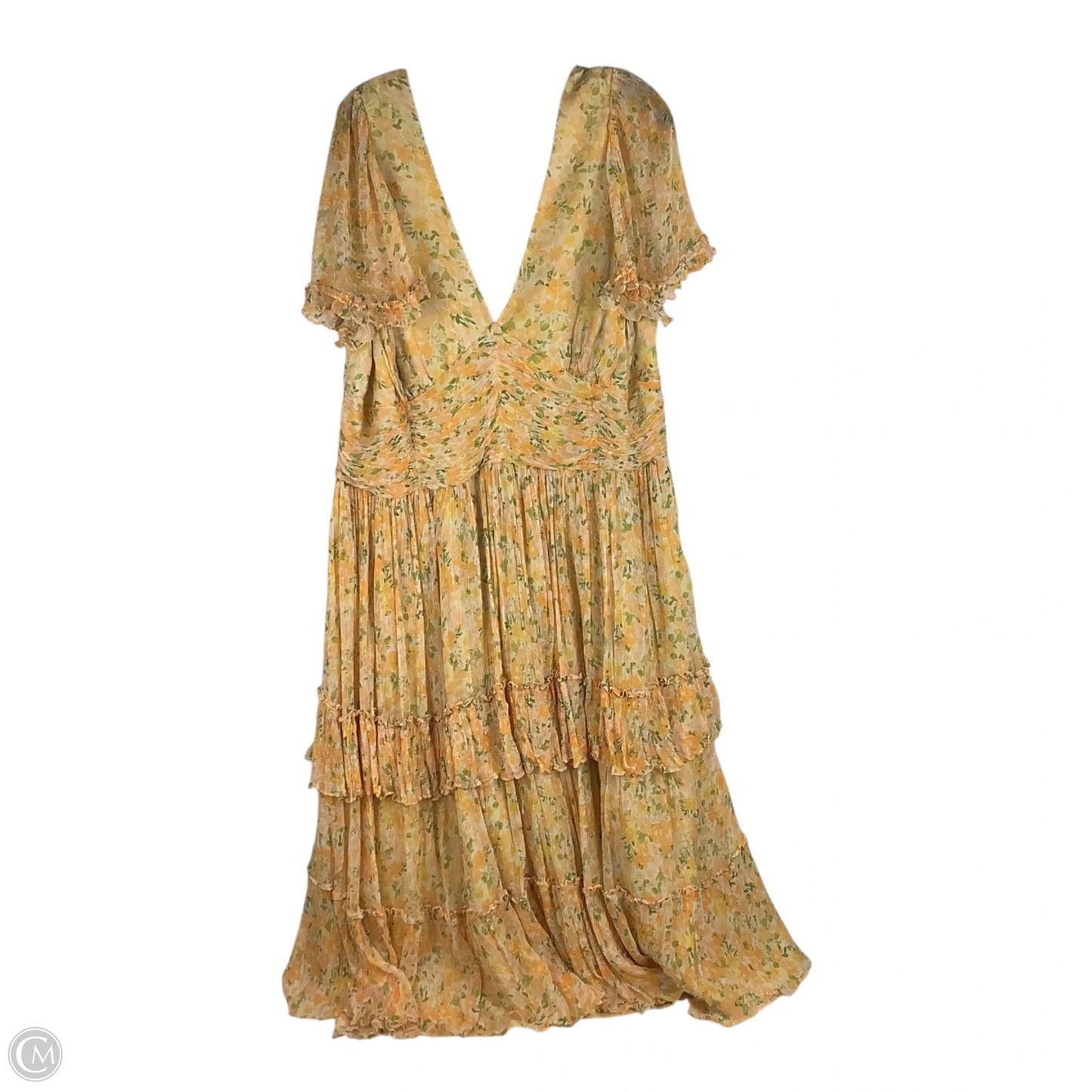 Dress Party Midi By Bhldn In Yellow, Size: 2x