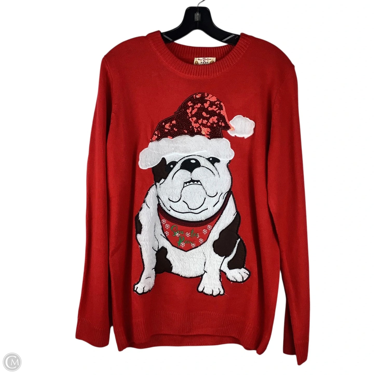 Sweater By Clothes Mentor In Red, Size: L