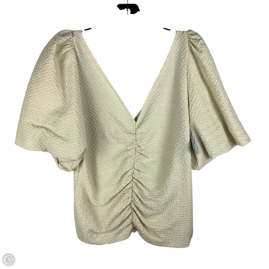 Top Short Sleeve By Free People In Cream, Estimated Size L/M