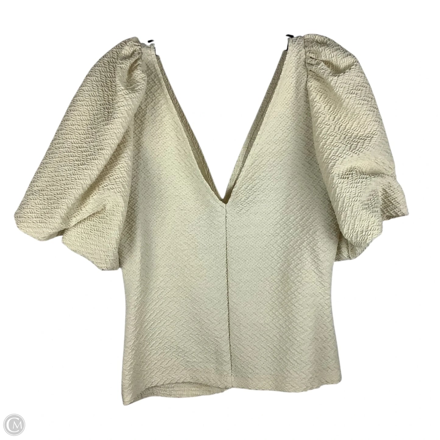 Top Short Sleeve By Free People In Cream, Estimated Size L/M