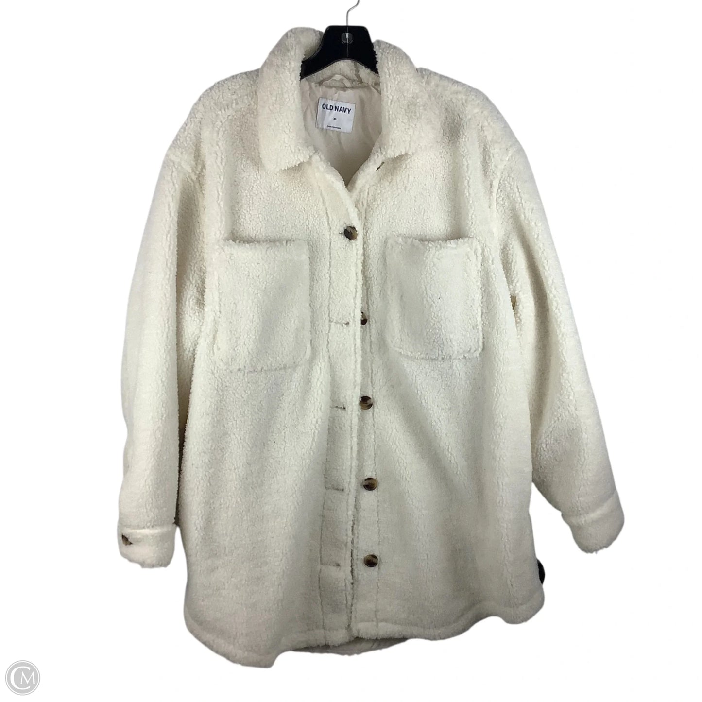Coat Faux Fur & Sherpa By Old Navy In White, Size: Xl