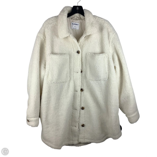 Coat Faux Fur & Sherpa By Old Navy In White, Size: Xl
