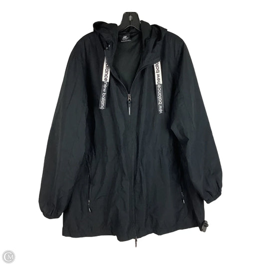 Jacket Windbreaker By New Balance In Black, Size: 2x