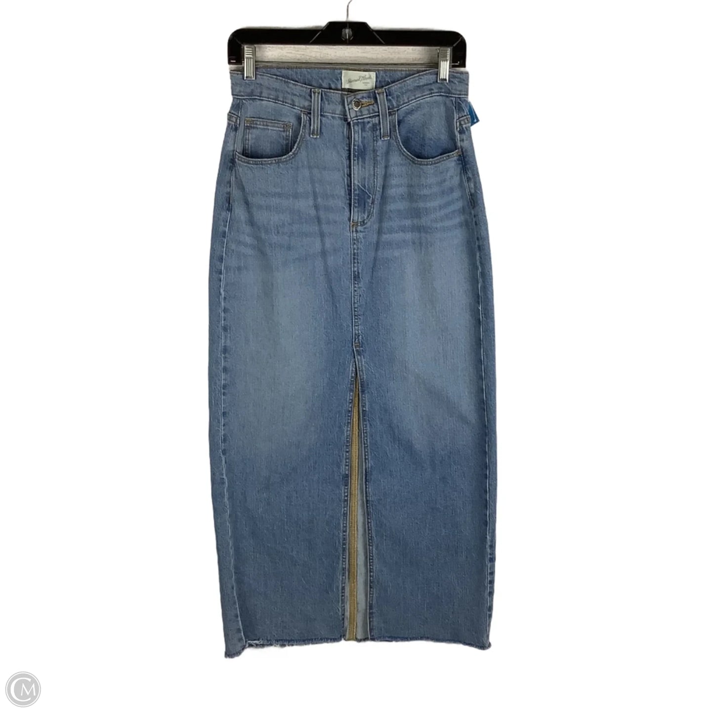 Skirt Maxi By Universal Thread In Blue Denim, Size: 4