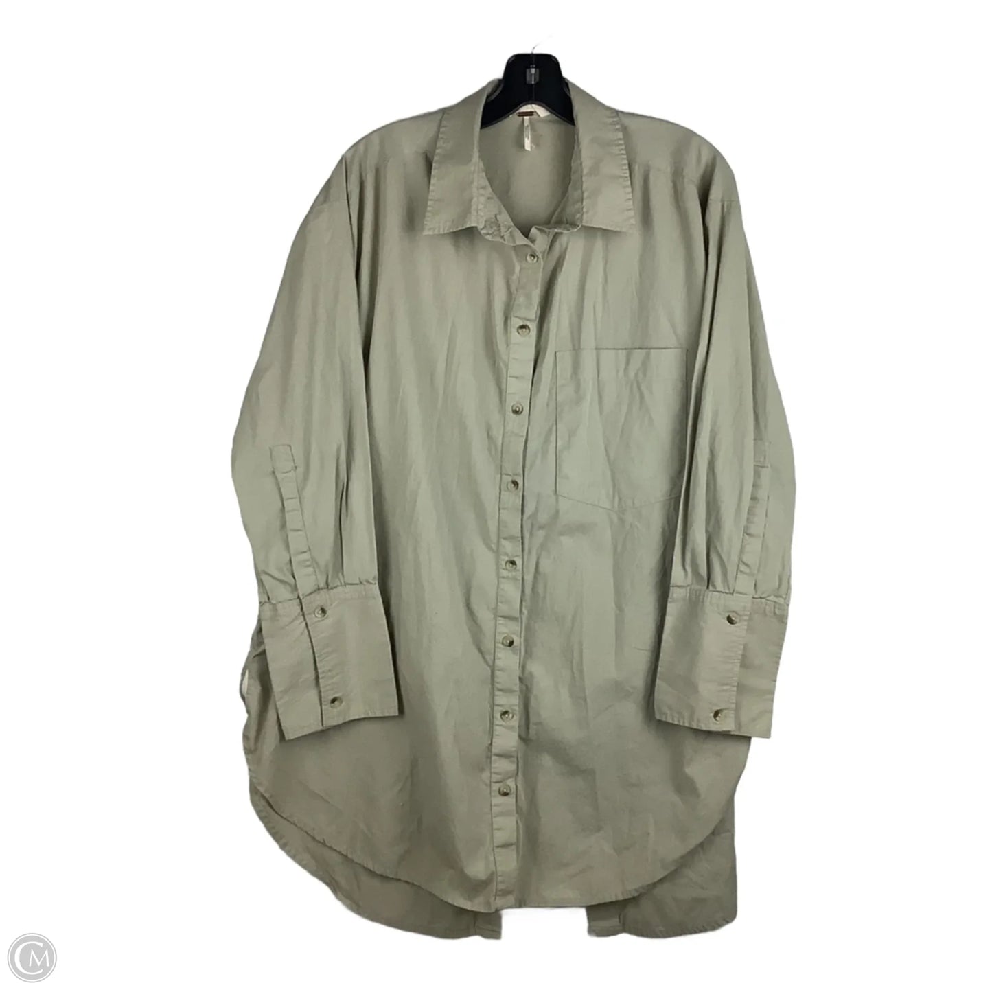 Top Long Sleeve By Free People In Green, Size: M