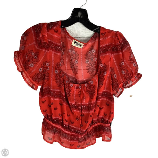 Top Short Sleeve By Show Me Your Mumu In Red, Size: L