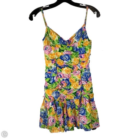 Dress Party Short By Zara In Floral Print, Size: M