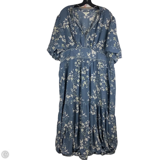 Dress Party Long By Max Studio In Blue, Size: 2x