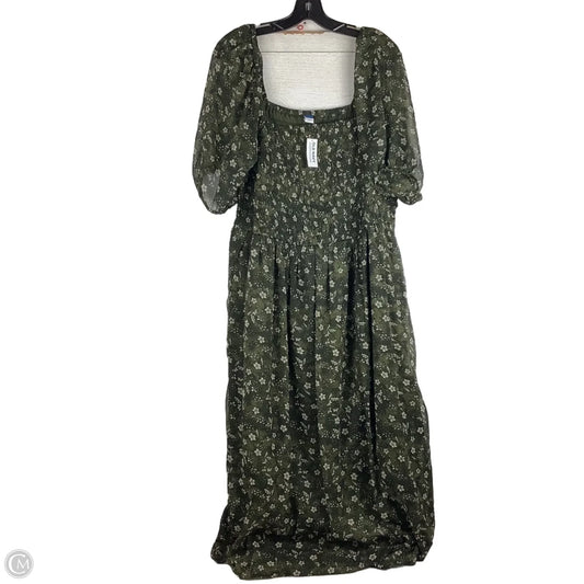 Dress Casual Maxi By Old Navy In Green, Size: 2x