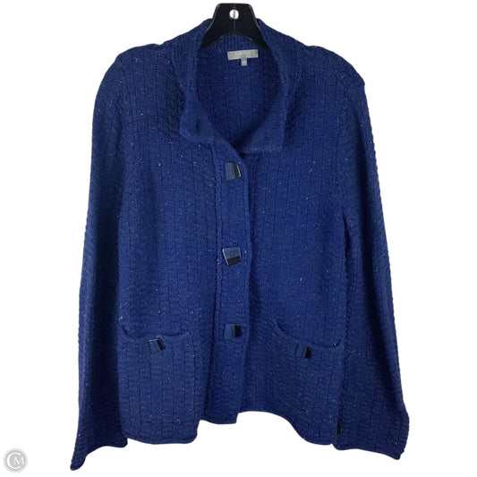 Sweater Cardigan By Habitat In Blue, Size: S