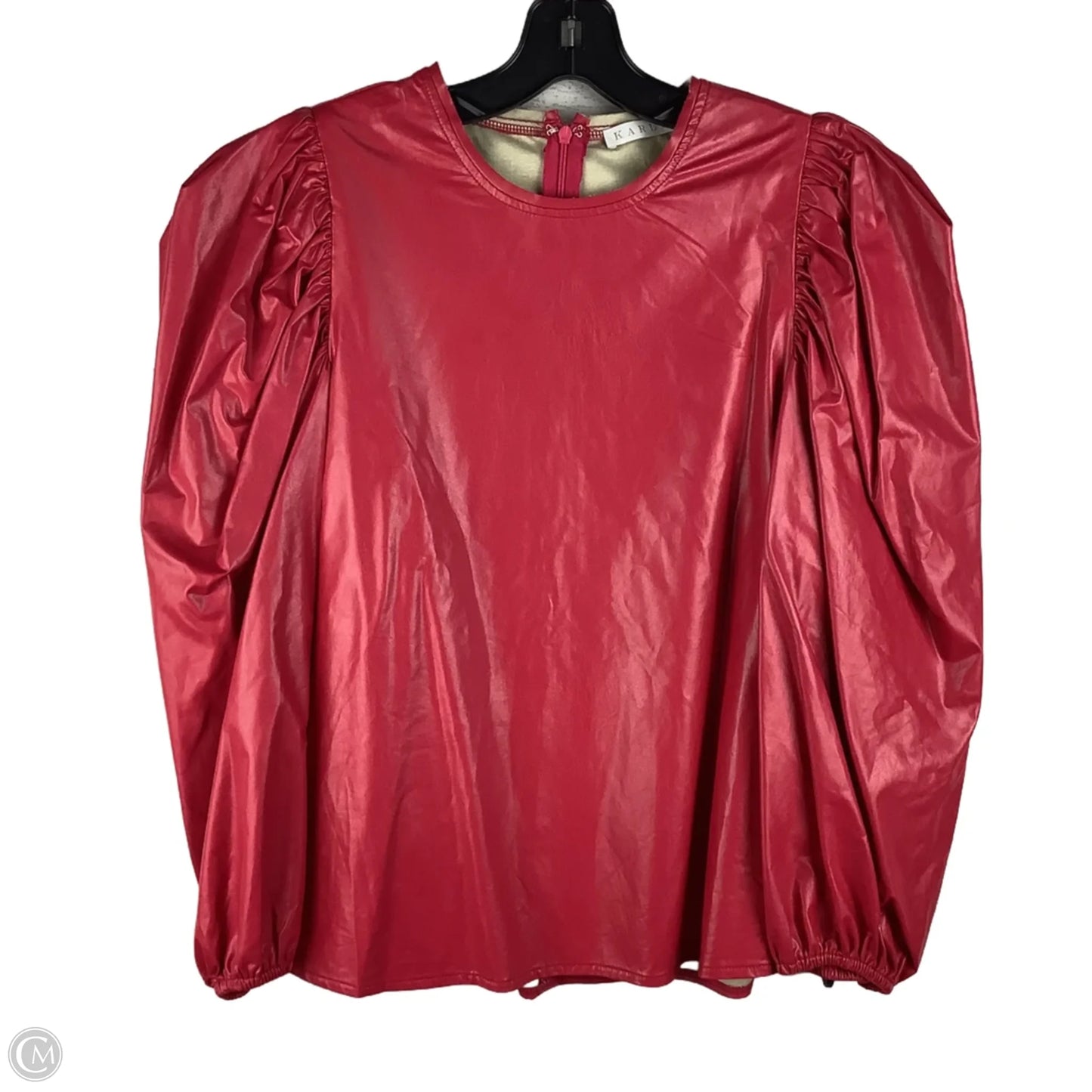 Top Long Sleeve By Karlie In Pink, Size: L