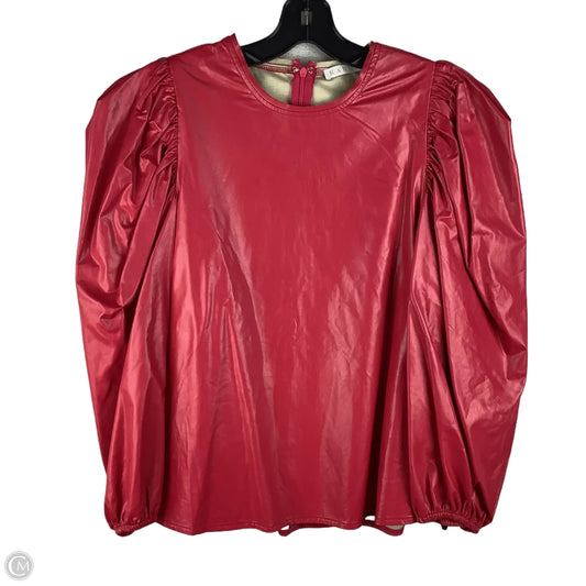 Top Long Sleeve By Karlie In Pink, Size: L