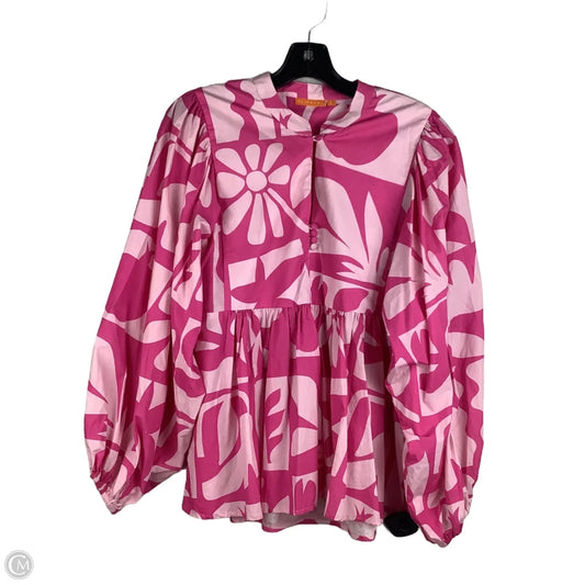 Top Long Sleeve By Cmc In Pink, Size: L