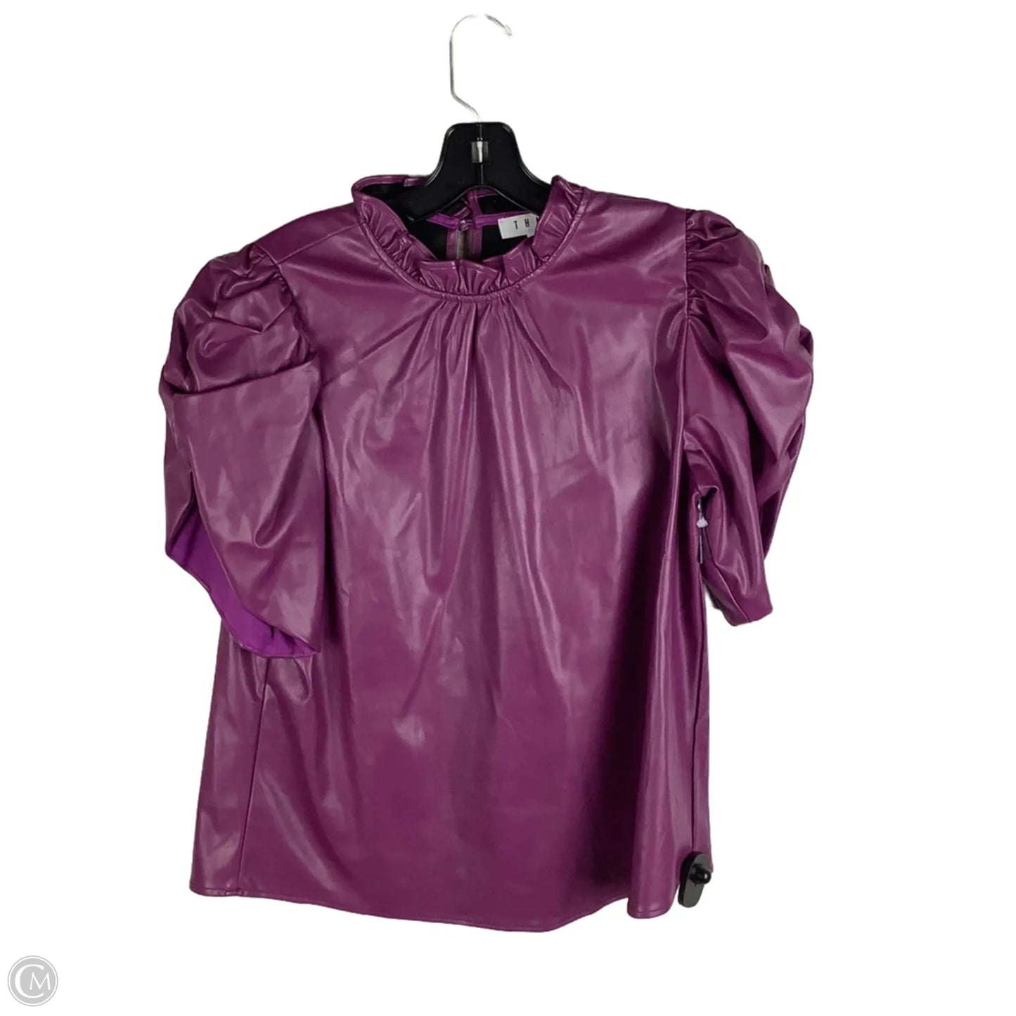 Top Short Sleeve By Thml In Purple, Size: L