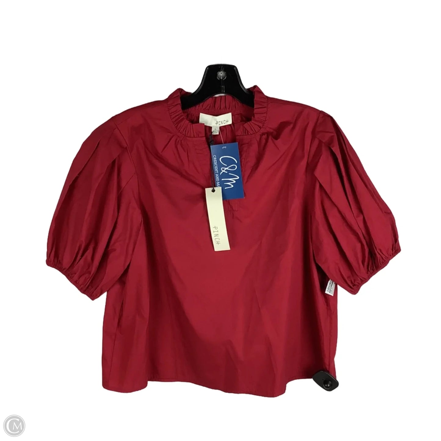 Top Short Sleeve By Pinch In Maroon, Size: L