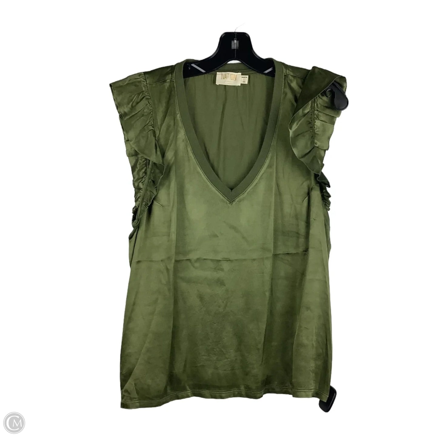 Top Sleeveless By Nation In Green, Size: L
