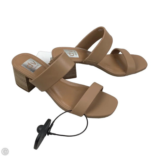 Sandals Heels Block By Dolce Vita In Tan, Size: 6.5