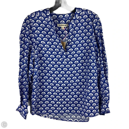 Top Long Sleeve By Boden In Blue, Size: 4/S
