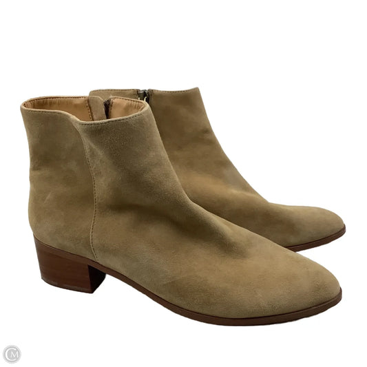 Boots Ankle Heels By J. Crew In Tan, Size: 8.5