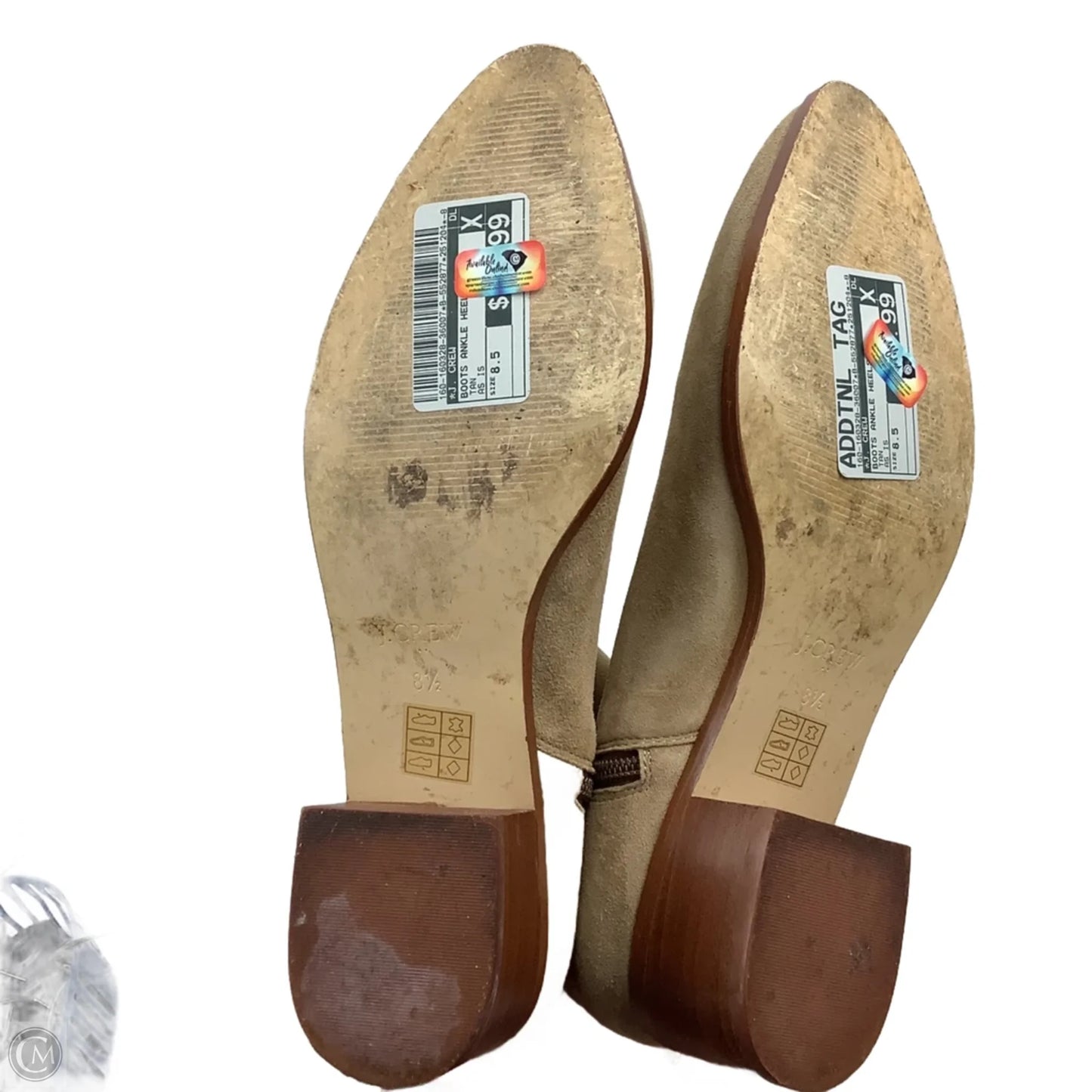 Boots Ankle Heels By J. Crew In Tan, Size: 8.5