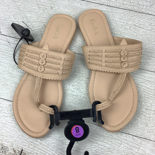 Sandals Flats By Clothes Mentor In Tan, Size: 8
