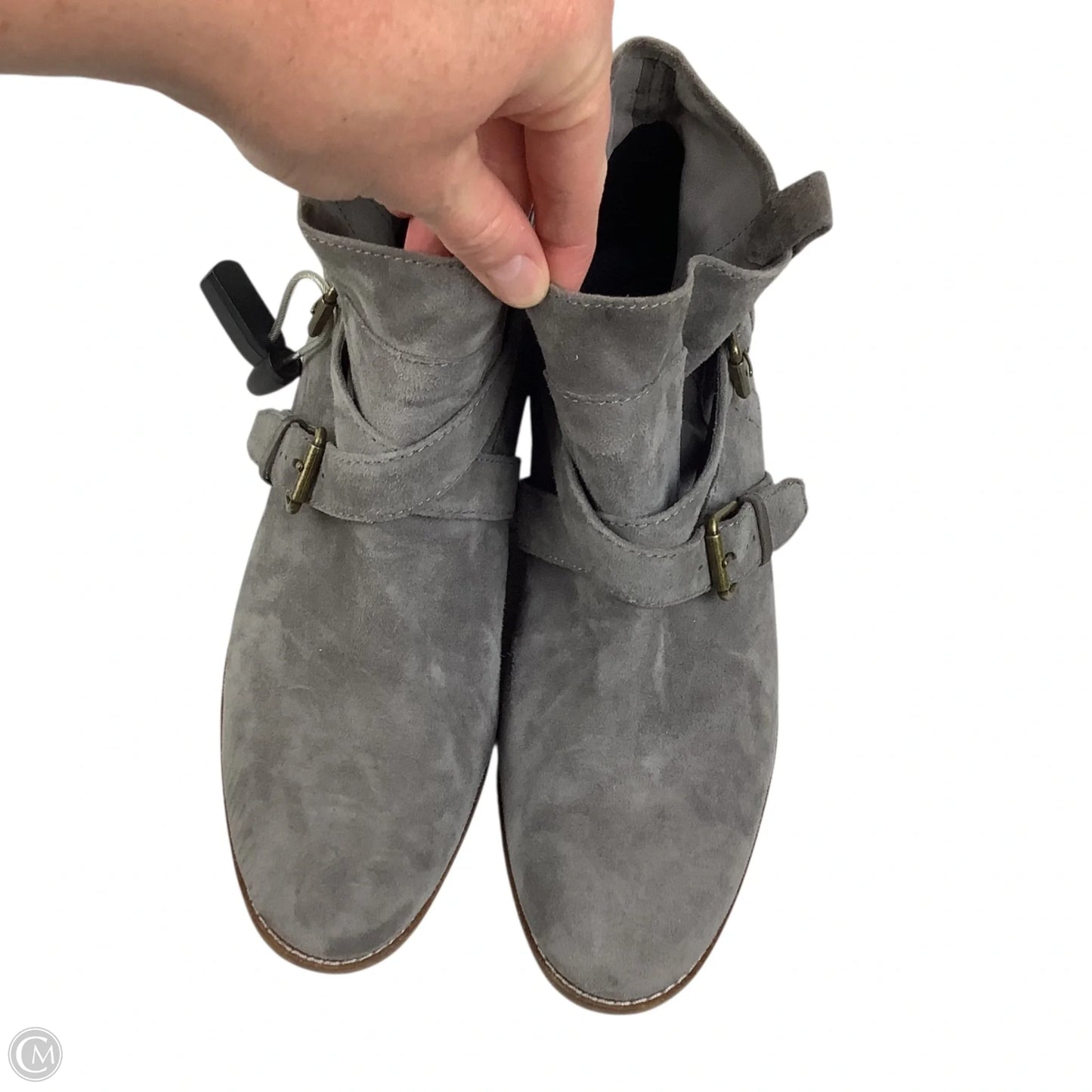 Boots Leather By Cole-haan In Grey, Size: 9