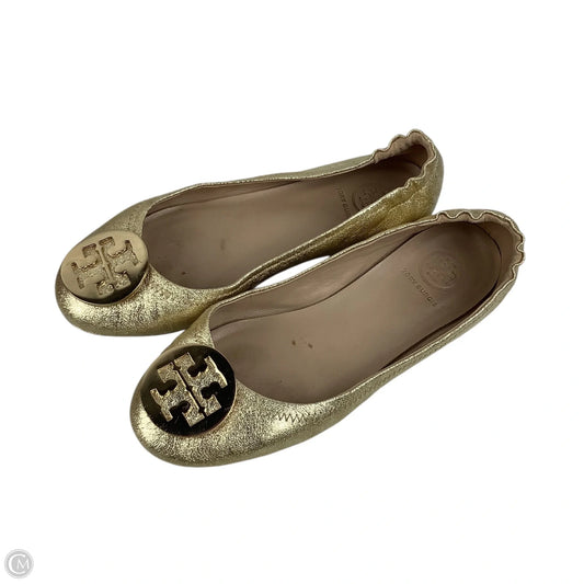 Shoes Designer By Tory Burch In Gold, Size: 6