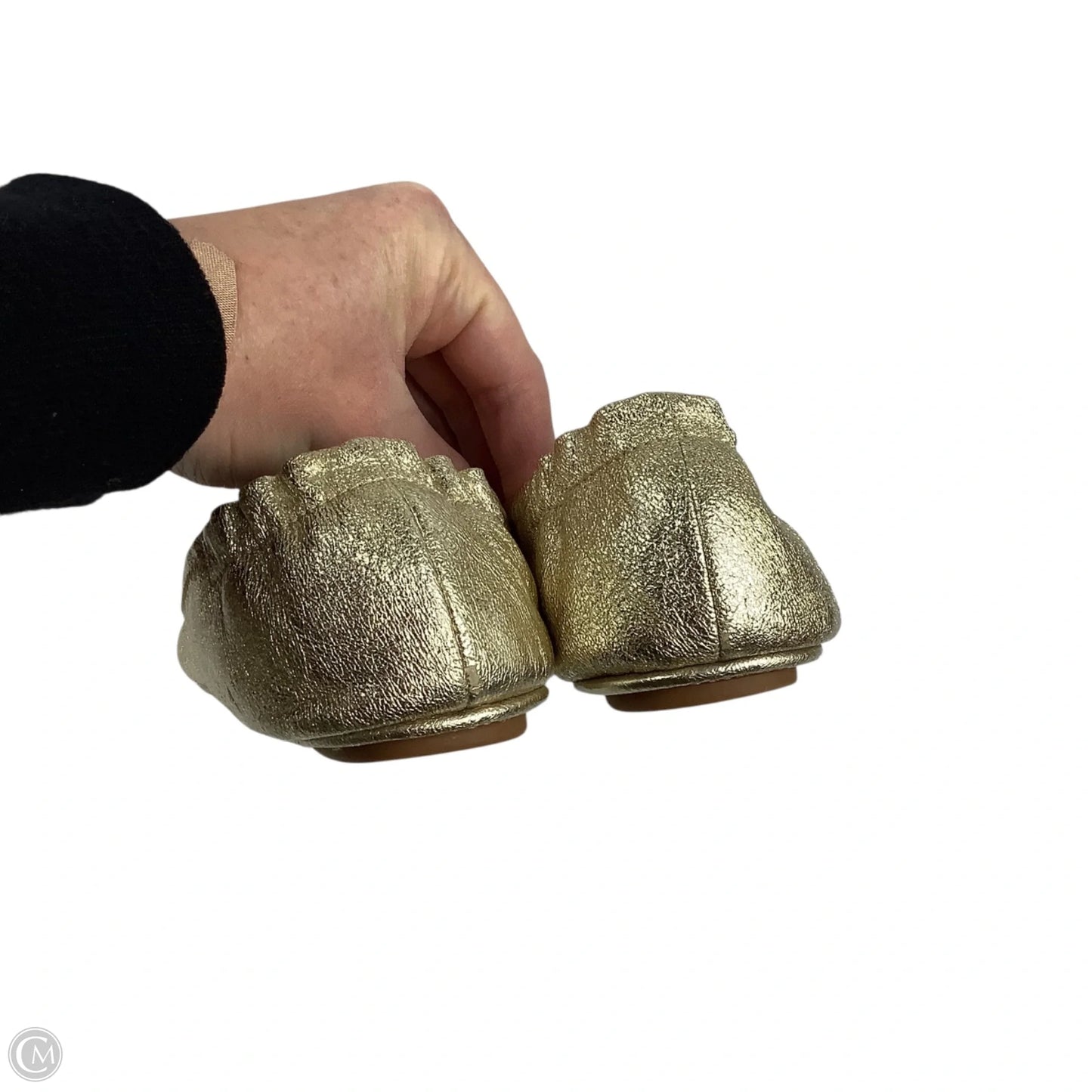 Shoes Designer By Tory Burch In Gold, Size: 6