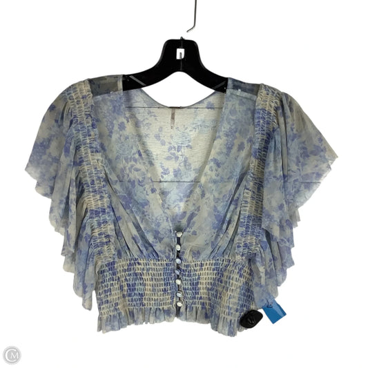 Top Short Sleeve By Free People In Blue, Size: M