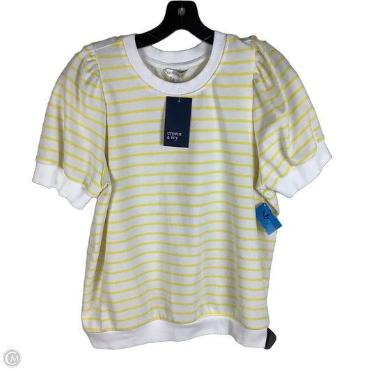 Top Short Sleeve By Crown And Ivy In Striped Pattern, Size: Xl