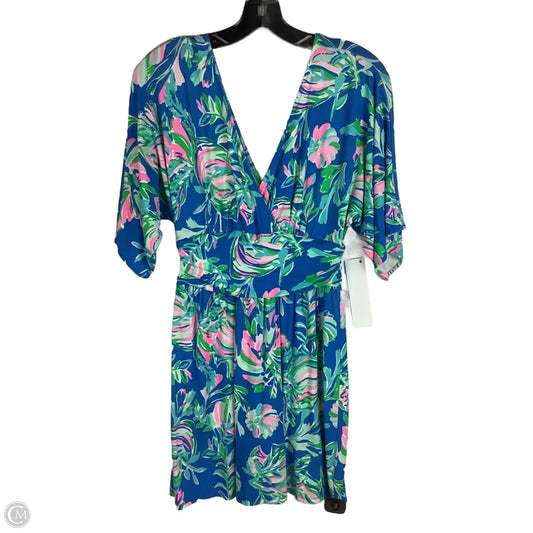 Romper Dress Designer By Lilly Pulitzer In Blue & Green, Size: Xs