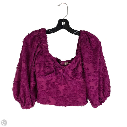 Top Long Sleeve By Hutch In Purple, Size: S