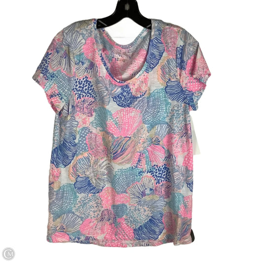 Top Short Sleeve Designer By Lilly Pulitzer In Multi-colored, Size: L