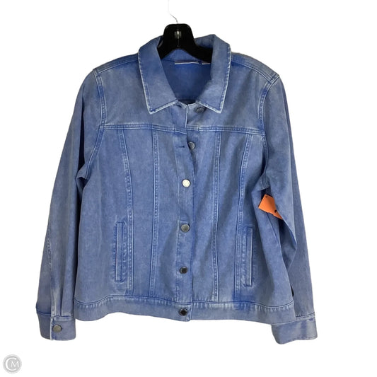 Jacket Denim By Belle By Kim Gravel In Blue Denim, Size: M